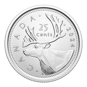 2024 25-CENT CARIBOU ORIGINAL ROLL