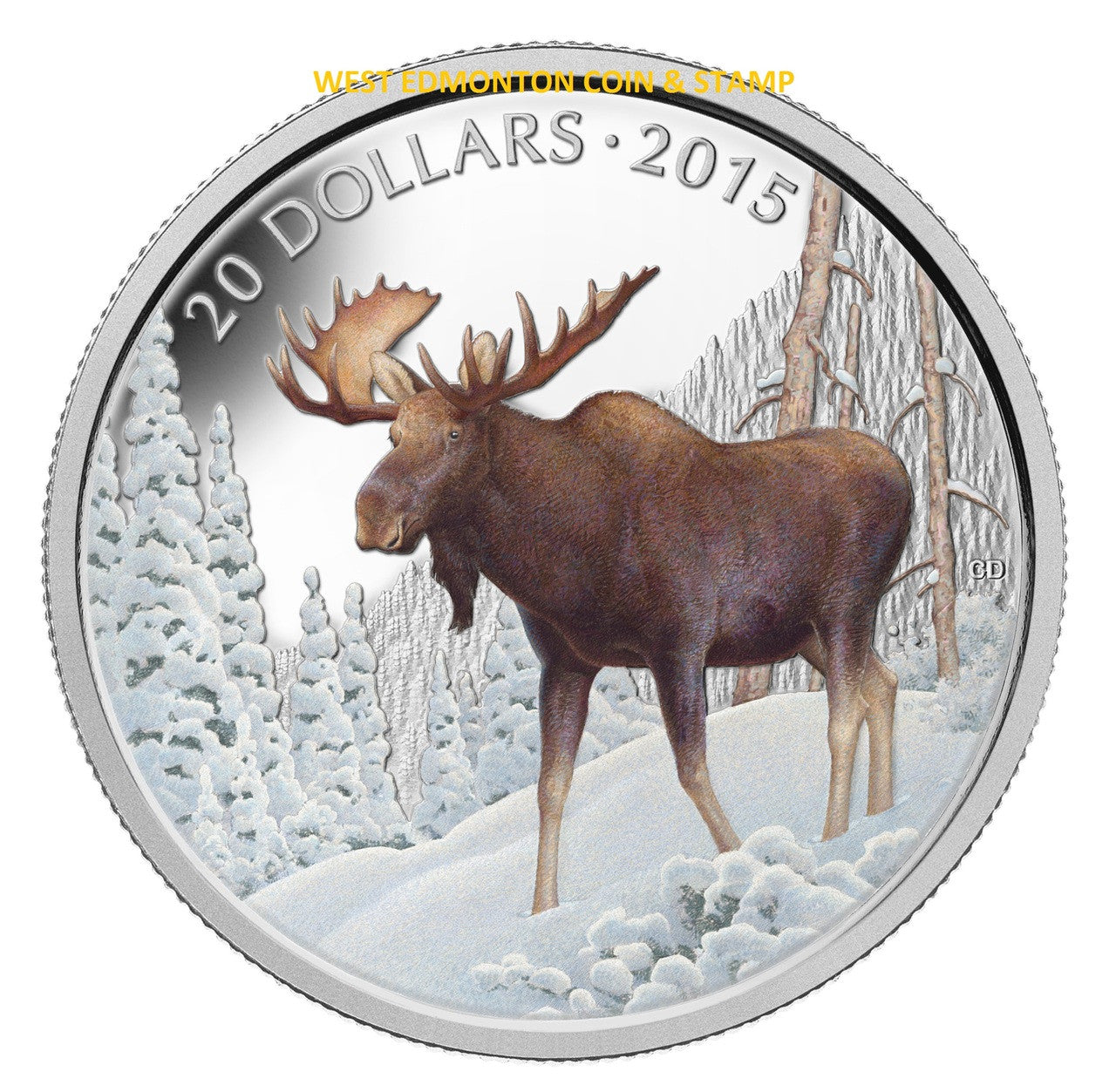 2015 1oz $20 THE MAJESTIC MOOSE FINE SILVER COIN