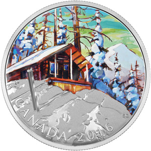 2016 1oz $20 CANADIAN LANDSCAPE SERIES - SKI CHALET FINE SILVER COIN