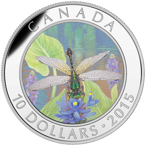 2015 1/2oz $10 DRAGONFLY: PYGMY SNAKETAIL FINE SILVER COIN