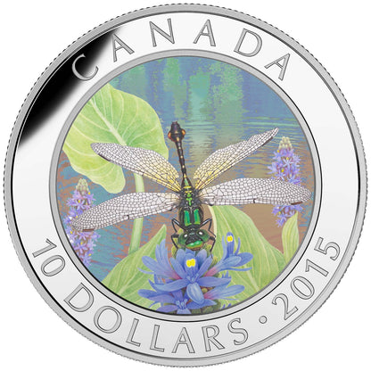 2015 1/2oz $10 DRAGONFLY: PYGMY SNAKETAIL FINE SILVER COIN