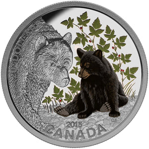 2015 1oz $20 BABY ANIMALS: BLACK BEAR FINE SILVER COIN