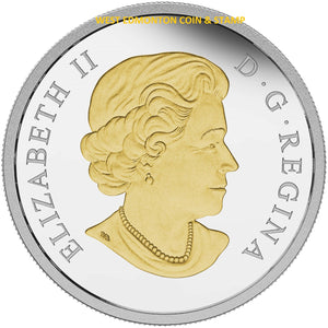 2015 1oz $20 WEDDING - GOLD PLATED WEDDING RINGS FINE SILVER COIN (NO BEAUTY BOX)