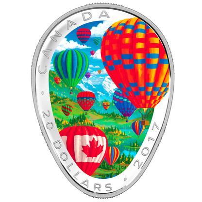 2017 1oz $20 HOT AIR BALLOONS FINE SILVER COIN