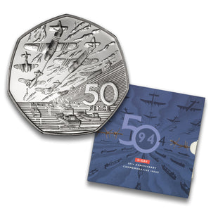 1944 50-PENCE D-DAY 50TH ANNIVERSARY COMMEMORATIVE ISSUE (UK)