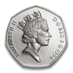 1944 50-PENCE D-DAY 50TH ANNIVERSARY COMMEMORATIVE ISSUE (UK)