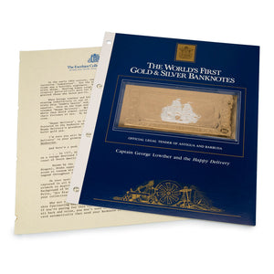 1981 THE WORLD'S FIRST GOLD & SILVER BANKNOTES THE SAGA OF TREASURE SHIPS & PIRATES