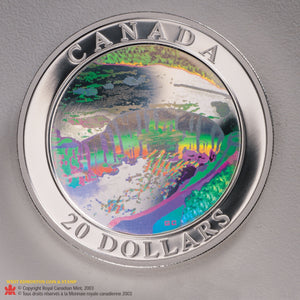 2003 1oz $20 NIAGARA FALLS FINE SILVER HOLOGRAM COIN