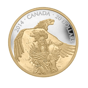 2014 1oz $20 NANABOOZHOO AND THE THUNDERBIRD FINE SILVER COIN
