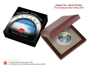 2003 1oz $20 NIAGARA FALLS FINE SILVER HOLOGRAM COIN