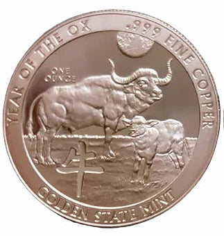 1oz YEAR OF THE OX COPPER ROUND