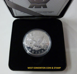 1997 PROOF SILVER DOLLAR WITH FLYING LOON 10TH ANNIVERSARY