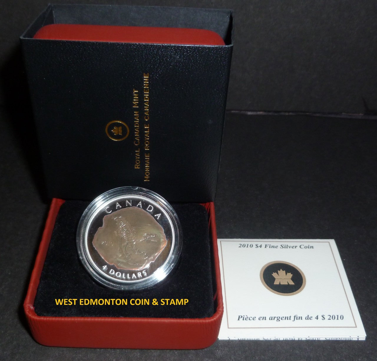 2010 1/2oz $4 DINOSAUR COLLECTION - DROMAEOSAURUS (4TH COIN IN SERIES)