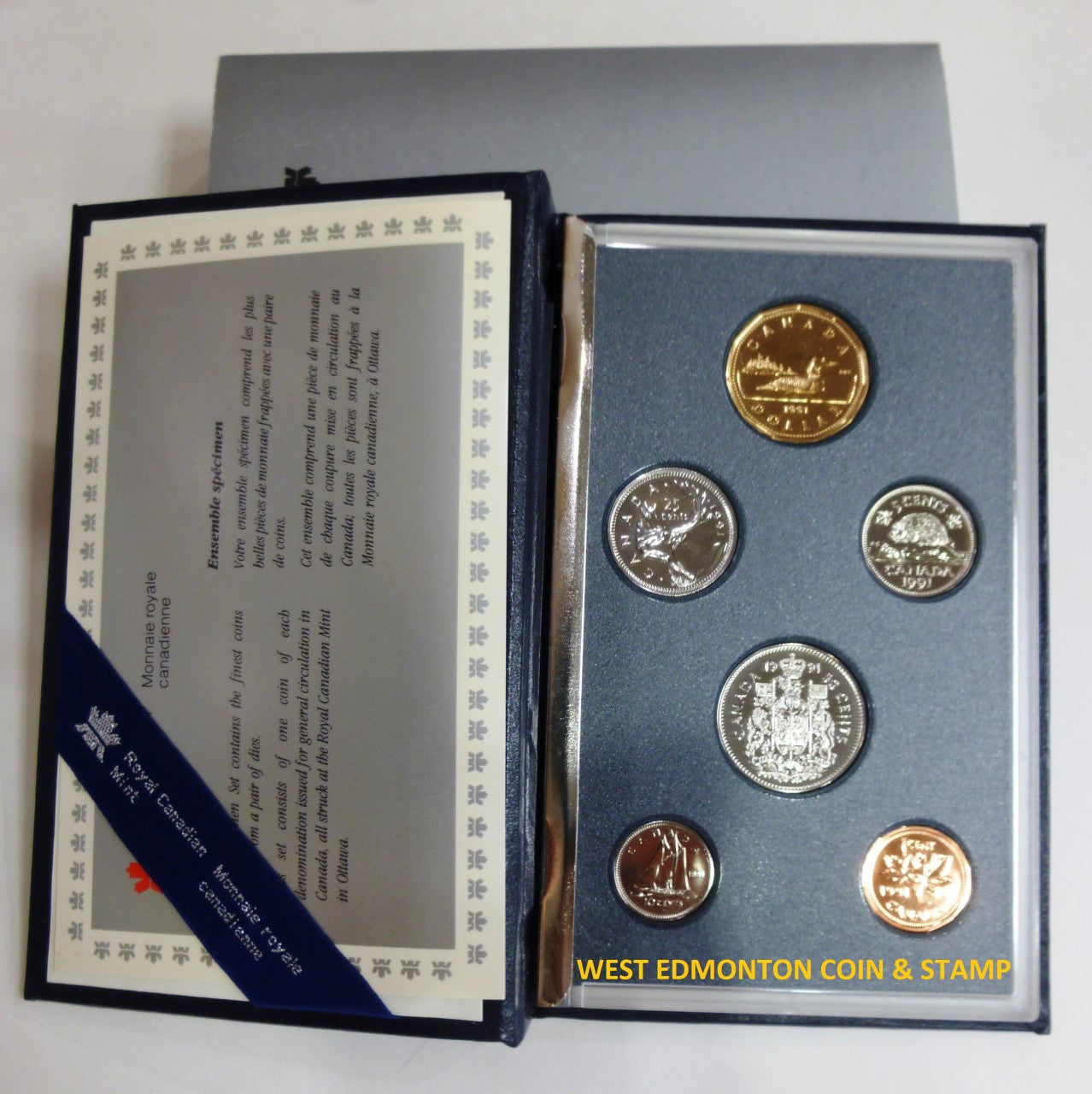1991 6-COIN SPECIMEN SET - SCARCE QUARTER