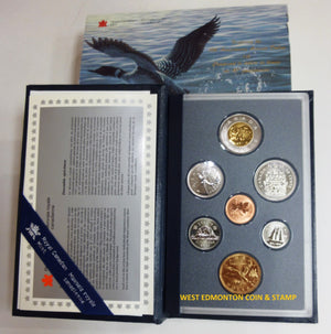 1997 7-COIN SPECIMEN SET - SPECIAL 10TH ANNIVERSARY LOONIE - FLYING LOON