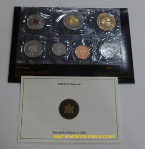 2004 THE POPPY TEST TOKEN SET UNCIRCULATED PROOF LIKE SET