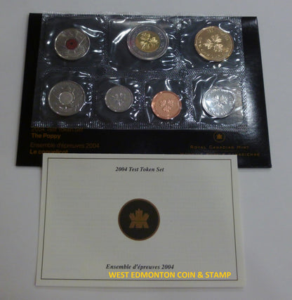 2004 THE POPPY TEST TOKEN SET UNCIRCULATED PROOF LIKE SET