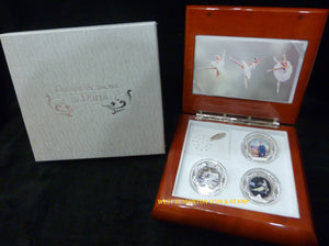 2009 3oz $2 RUSSIAN SEASONS IN PARIS FINE SILVER PROOF 3-COIN SET