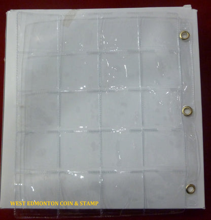 20-POCKET PAGE - METAL EYELETS - FOR 2X2 HOLDERS