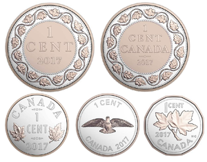 2017 LEGACY OF THE PENNY COIN SET - FINE SILVER WITH ROSE GOLD PLATE