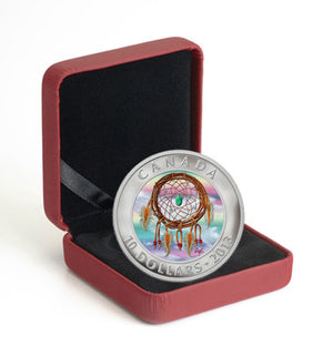 2013 1/2oz $10 DREAMCATCHER FINE SILVER HOLOGRAM COIN (NO OUTER SLEEVE)