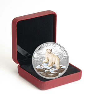 2014 1oz $20 ICONIC POLAR BEAR FINE SILVER COIN