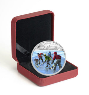 2014 1oz $20 POND HOCKEY FINE SILVER COIN