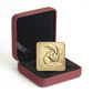 2010 $3 SQUARE SHAPED GOLD PLATED SILVER COIN - POLAR BEAR WILD LIFE CONSERVATION