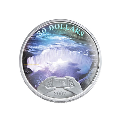 2007 1oz STERLING SILVER COIN - PANORAMIC CAMERA - NIAGARA FALLS