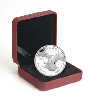 2014 1oz $5 PEREGRINE FALCON FINE SILVER COIN