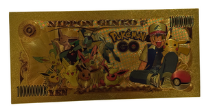 10 BILLION YEN POKEMON NOVELTY GOLD FOIL NOTES (CHARMANDER)