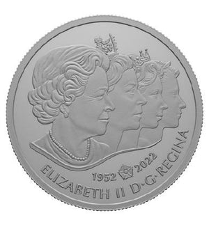 2022 1/4oz $5 A PORTRAIT OF QUEEN ELIZABETH II FINE SILVER COIN