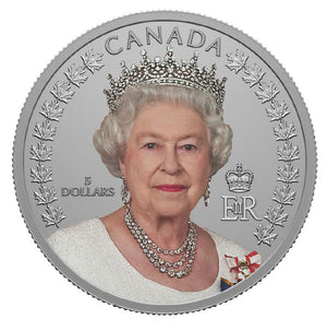 2022 1/4oz $5 A PORTRAIT OF QUEEN ELIZABETH II FINE SILVER COIN