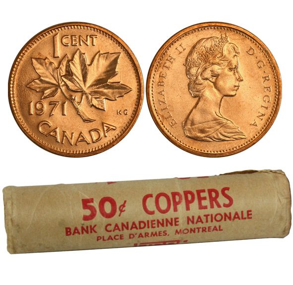 1971 1-CENT WRAP ROLL