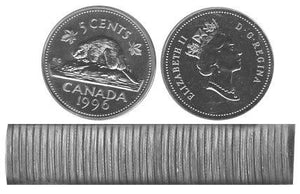 1996 5-CENT WRAP ROLL