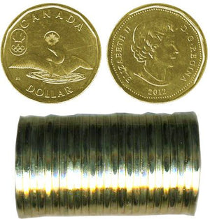 2012 1-DOLLAR OLYMPIC LOONIE ROLL