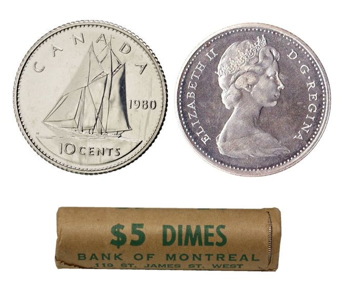 1980 10-CENT WRAP ROLL