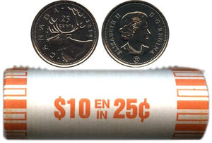 2014 25-CENT CARIBOU ORIGINAL WRAP ROLL