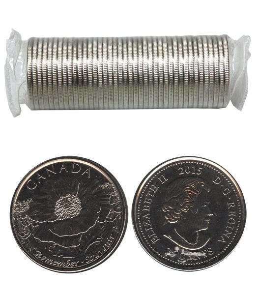 2015 25-CENT IN FLANDERS FIELD NON-COLOURED