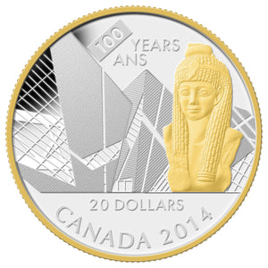 2014 1oz $20 100TH ANNIVERSARY OF THE ROYAL ONTARIO MUSEUM FINE SILVER COIN