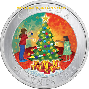 2014 50-CENTS CUPRONICKEL COIN - LENTICULAR CHRISTMAS TREE