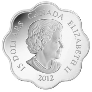2012 $15 LUNAR LOTUS - YEAR OF THE DRAGON (S) FINE SILVER COIN