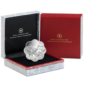 2012 $15 LUNAR LOTUS - YEAR OF THE DRAGON (S) FINE SILVER COIN