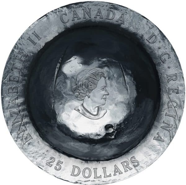 E-TRANSFER ONLY - 2018 1.5oz $25 LEST WE FORGET - MILITARY HELMET SHAPED FINE SILVER COIN