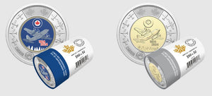 2024 2-DOLLAR 100TH ANNIVERSARY OF THE ROYAL CANADIAN AIR FORCE COLOURIZE/NON-COLORIZED SPECIAL 2-ROLL SET