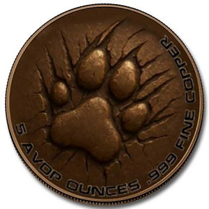 5oz ROAR OF THE KING UHR COLORIZED COPPER ROUND