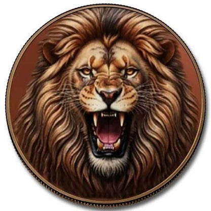 5oz ROAR OF THE KING UHR COLORIZED COPPER ROUND