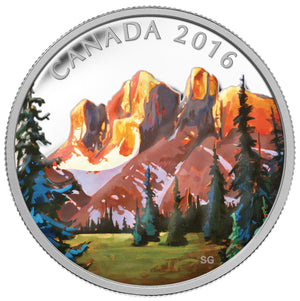 SALE - 2016 1oz $20 CANADIAN LANDSCAPE SERIES - THE ROCKIES FINE SILVER COIN