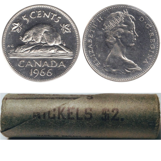 1966 5-CENT WRAP ROLL