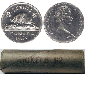 1966 5-CENT WRAP ROLL
